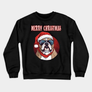 French Bulldog Lover Merry Christmas Santa Dog Breed Hat Crewneck Sweatshirt